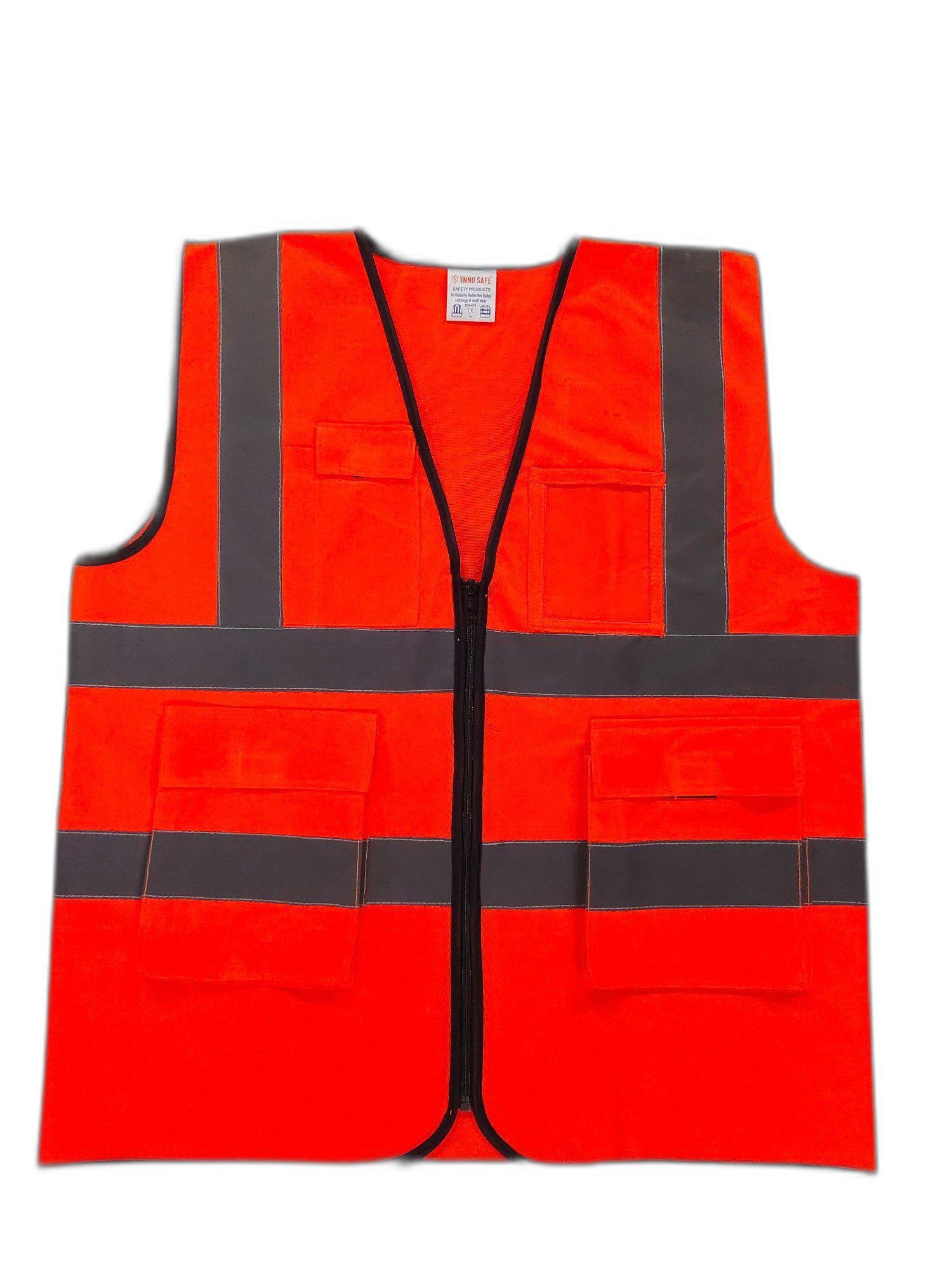 GILET DE SIGNALISATION ROUGE AVEC POCHE