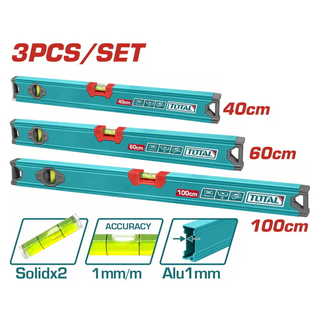 KIT DE NIVEAU A BULLE 3PCS