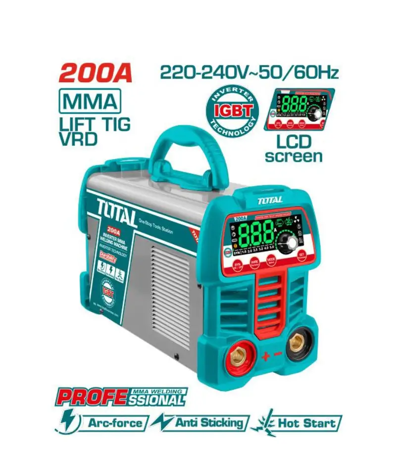 POSTE A SOUDER A ONDULEUR MMA/TIG 200A 220-240V  50/60Hz