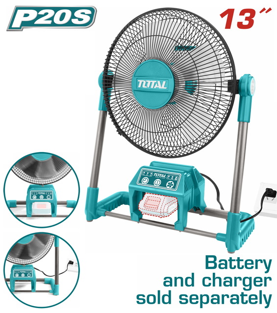 VENTILATEUR RECHARGEABLE 13"