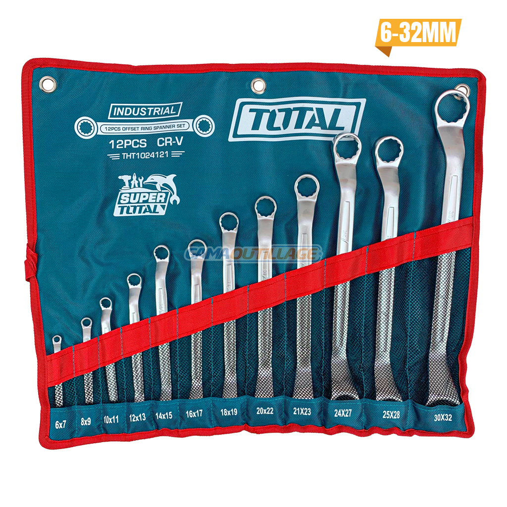 JEU CLE POLYGONALE CONTRECOUDE TOTAL 6-32MM THT1024121