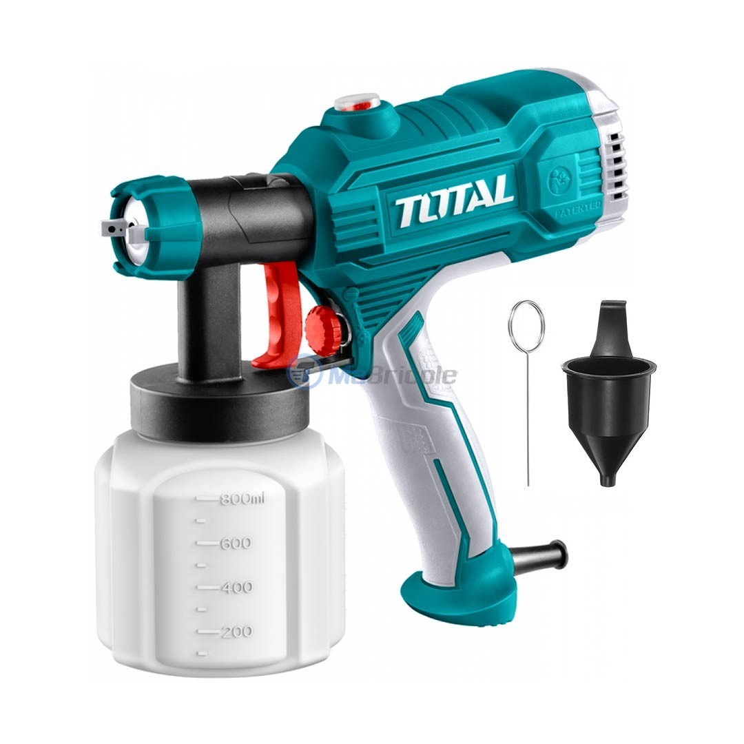 PISTOLET A PEINTURE AVEC RESERVOIR BLANC