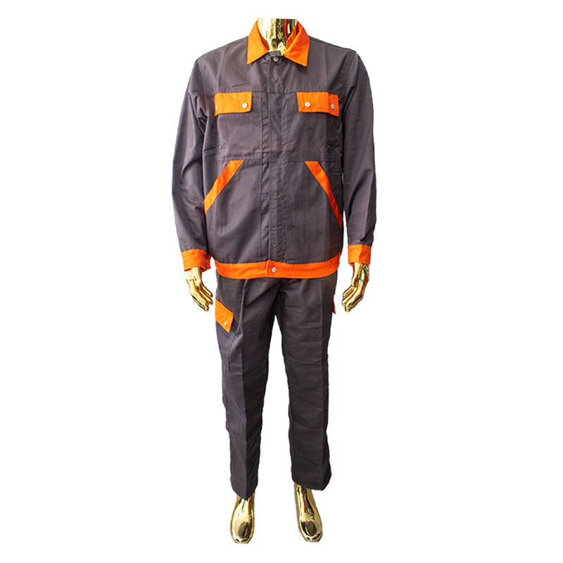 TENUE GRISE AVEC COLLE ET POCHE ORANGE 3XL