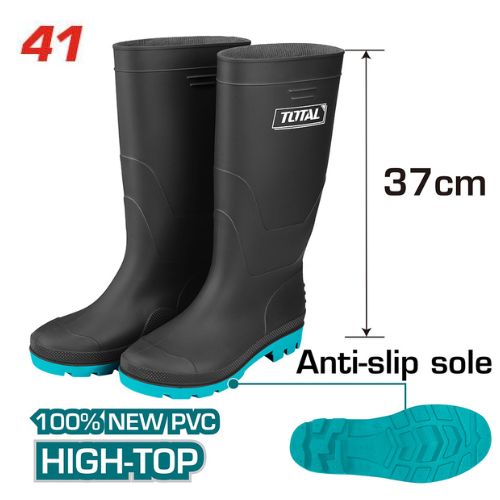 BOTTE PVC NOIRE SIMPLE TOTAL 41