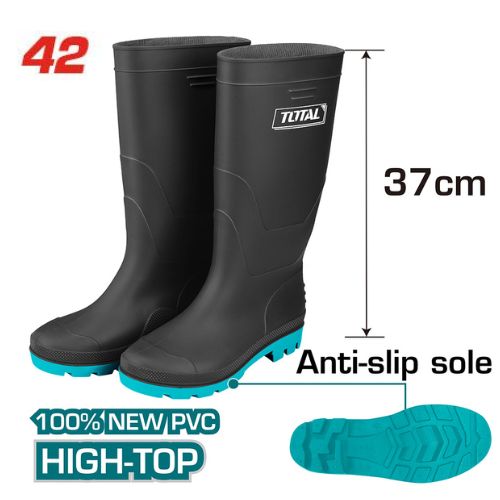 BOTTE PVC NOIRE SIMPLE TOTAL 42