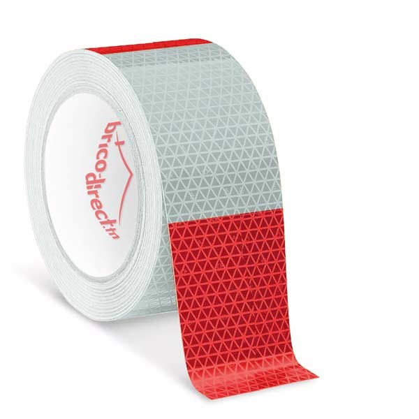 RUBALISE AUTOCOLANT ROUGE BLANC DROIT