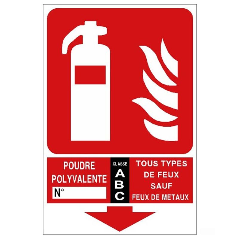 PICTOGRAMME ''EXTINCTEUR A POUDRE POLYVALENTE''