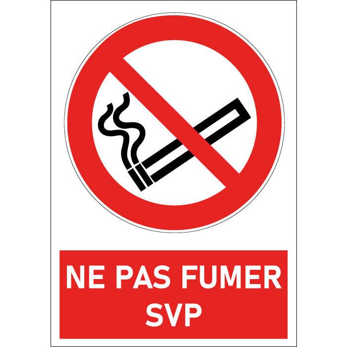 PICTOGRAMME ''NE PAS FUMER SVP''